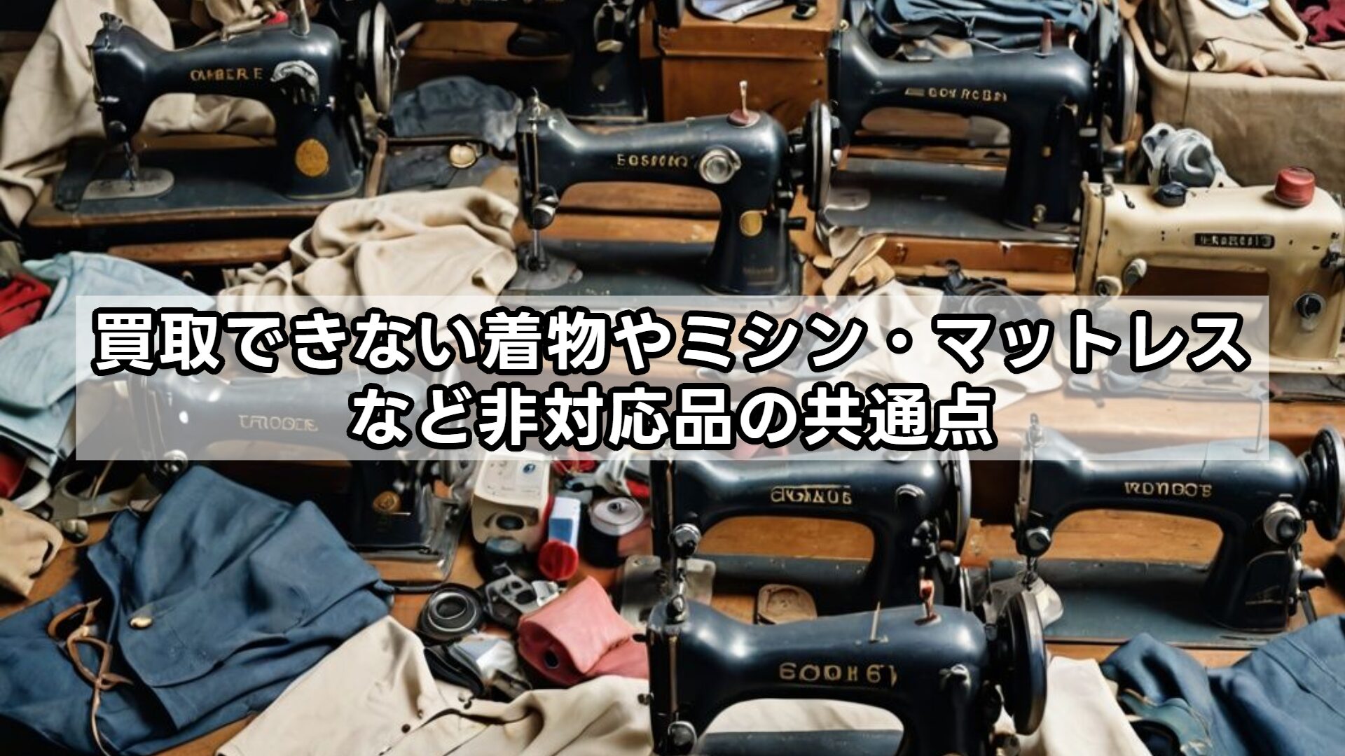 買取できない着物やミシン・マットレスなど非対応品の共通点