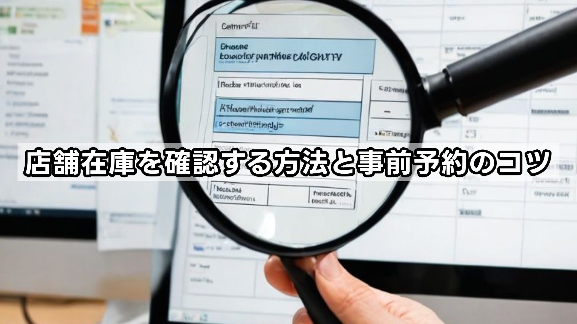 店舗在庫を確認する方法と事前予約のコツ