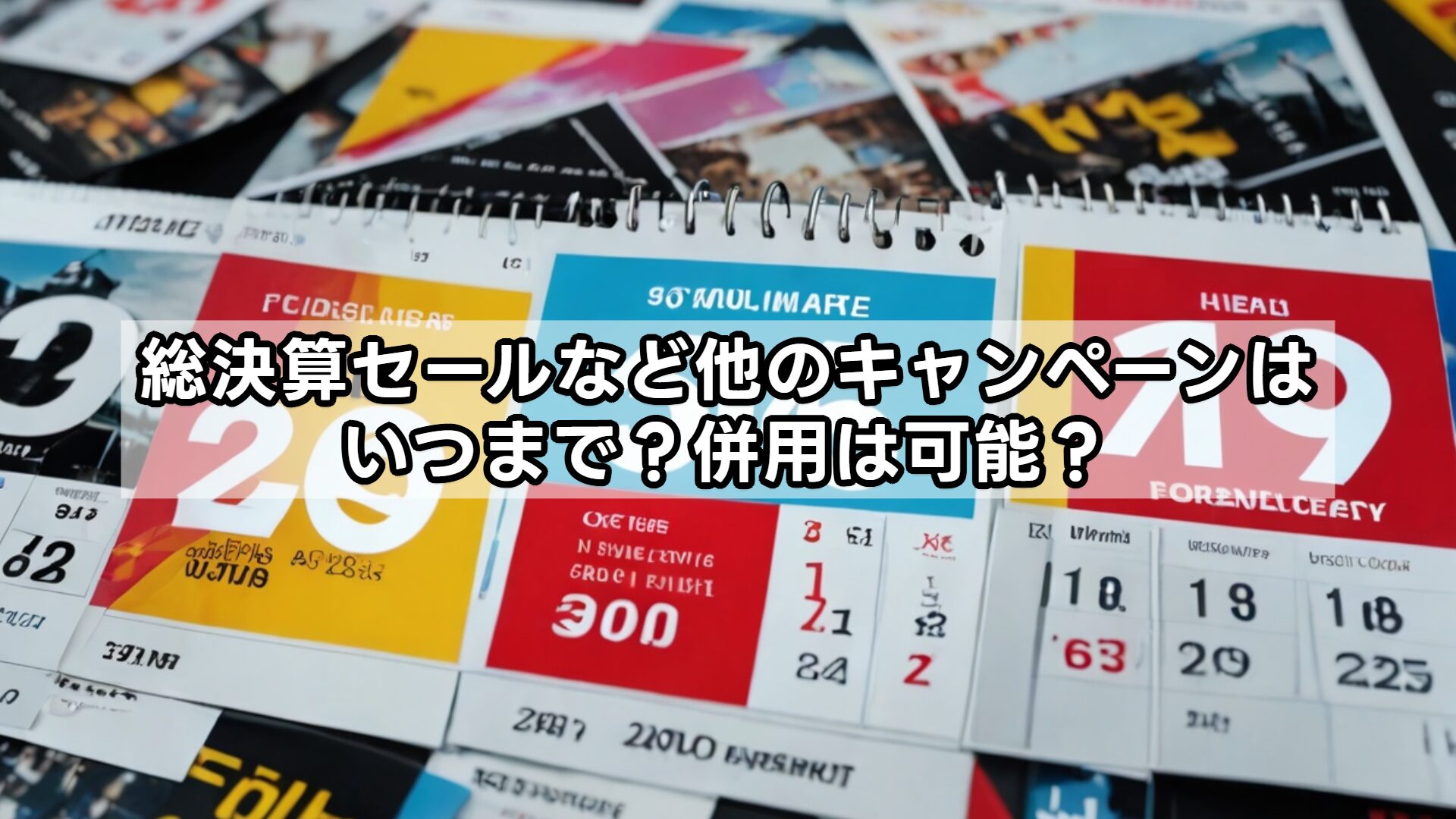 総決算セールなど他のキャンペーンはいつまで？併用は可能？