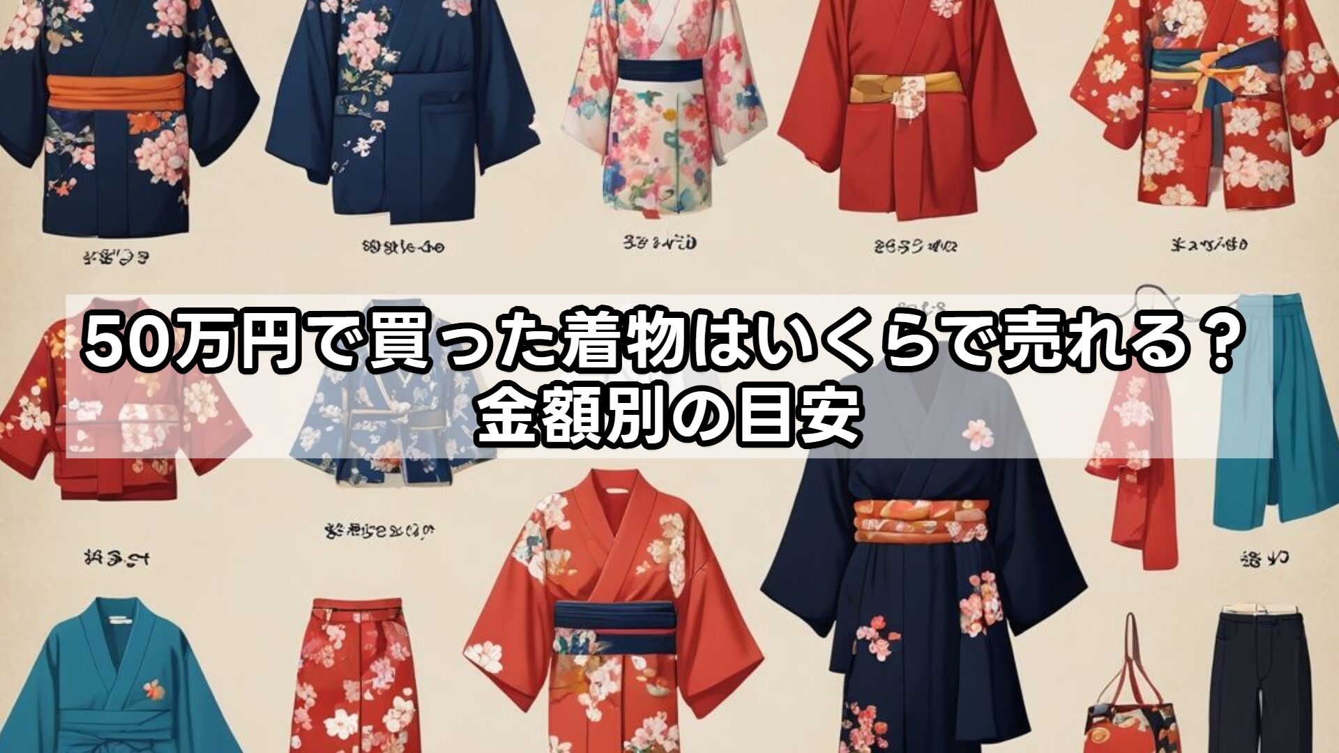 50万円で買った着物はいくらで売れる?金額別の目安