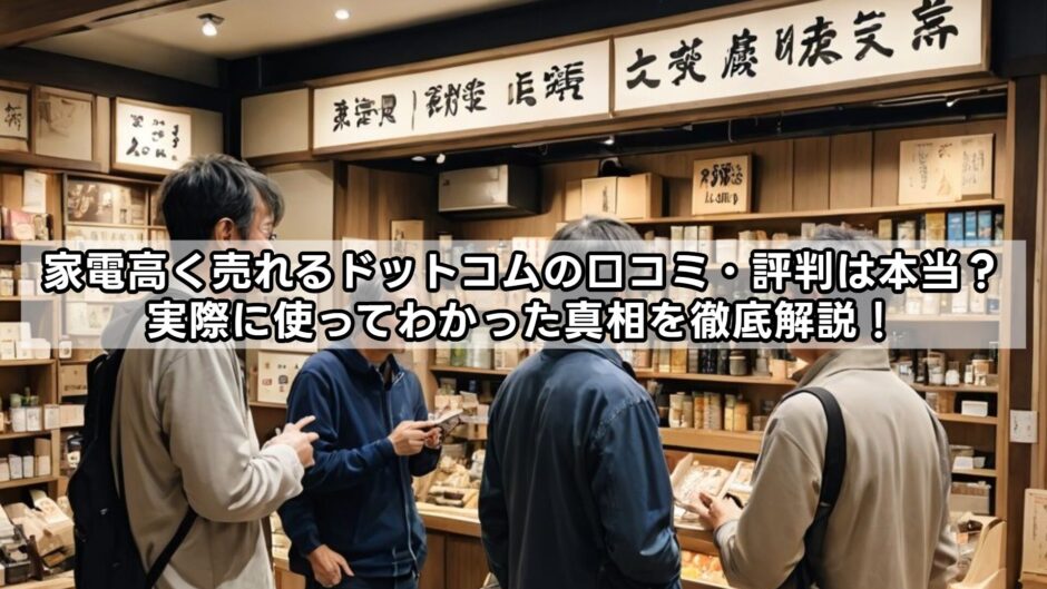 家電も高く売れるドットコムで本当に高く売れる？口コミ・評判・実際の査定結果を徹底検証！