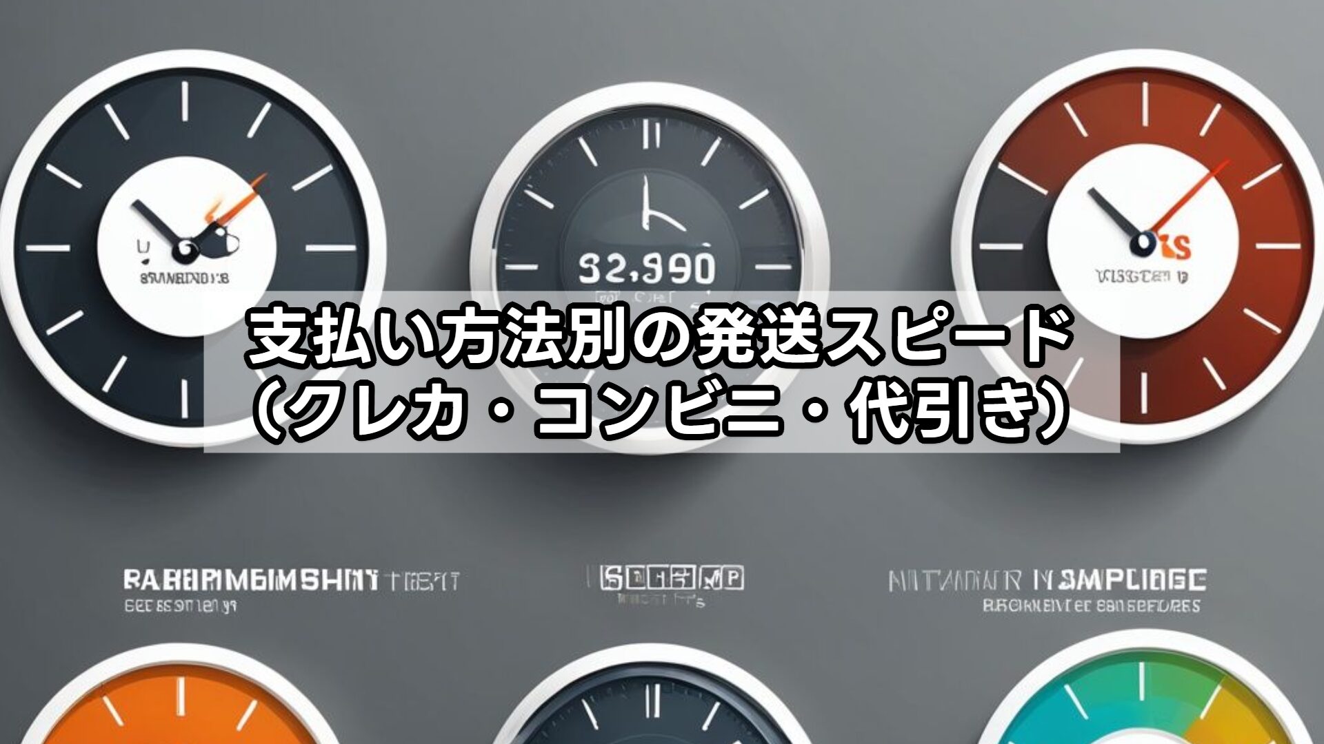 支払い方法別の発送スピード（クレカ・コンビニ・代引き）
