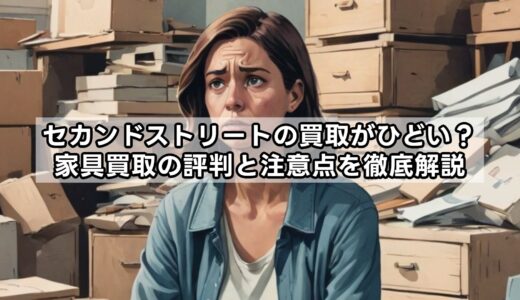セカンドストリートの買取がひどい？家具買取の評判と注意点を徹底解説