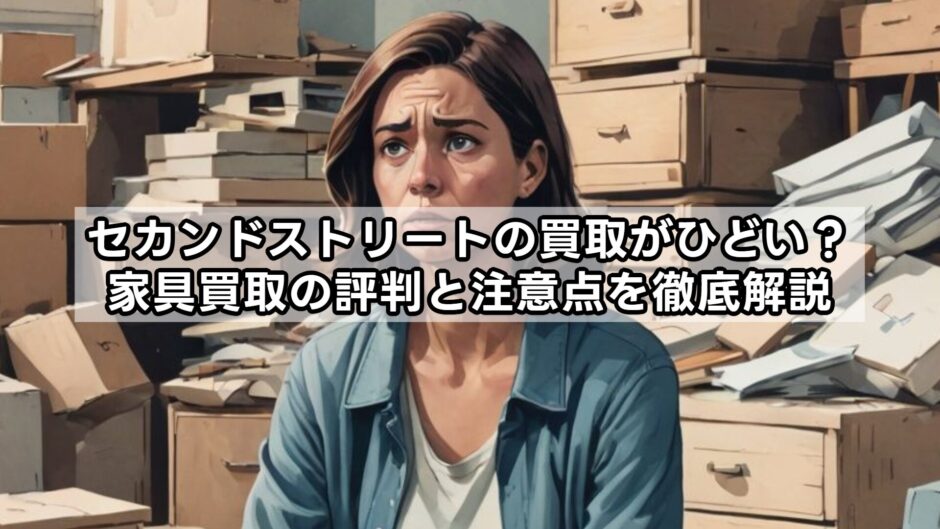 セカンドストリートの買取がひどい？家具買取の評判と注意点を徹底解説