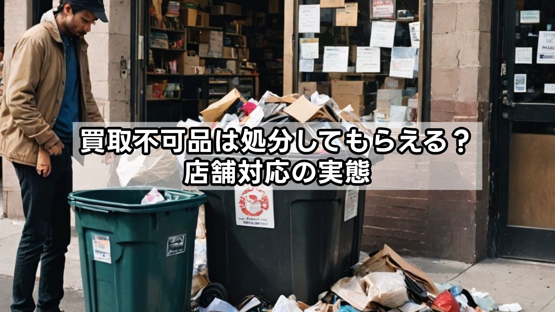 買取不可品は処分してもらえる？店舗対応の実態
