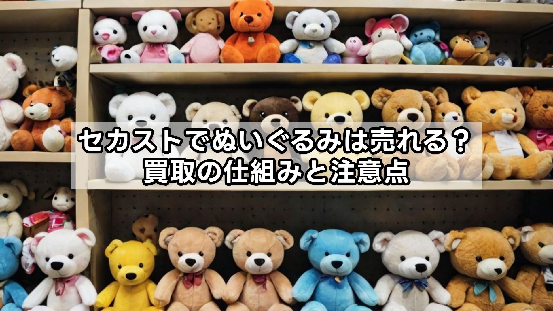セカストでぬいぐるみは売れる?買取の仕組みと注意点