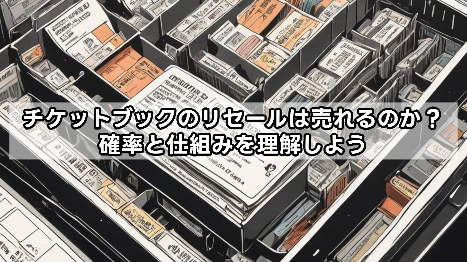 チケットブックのリセールは売れるのか？確率と仕組みを理解しよう