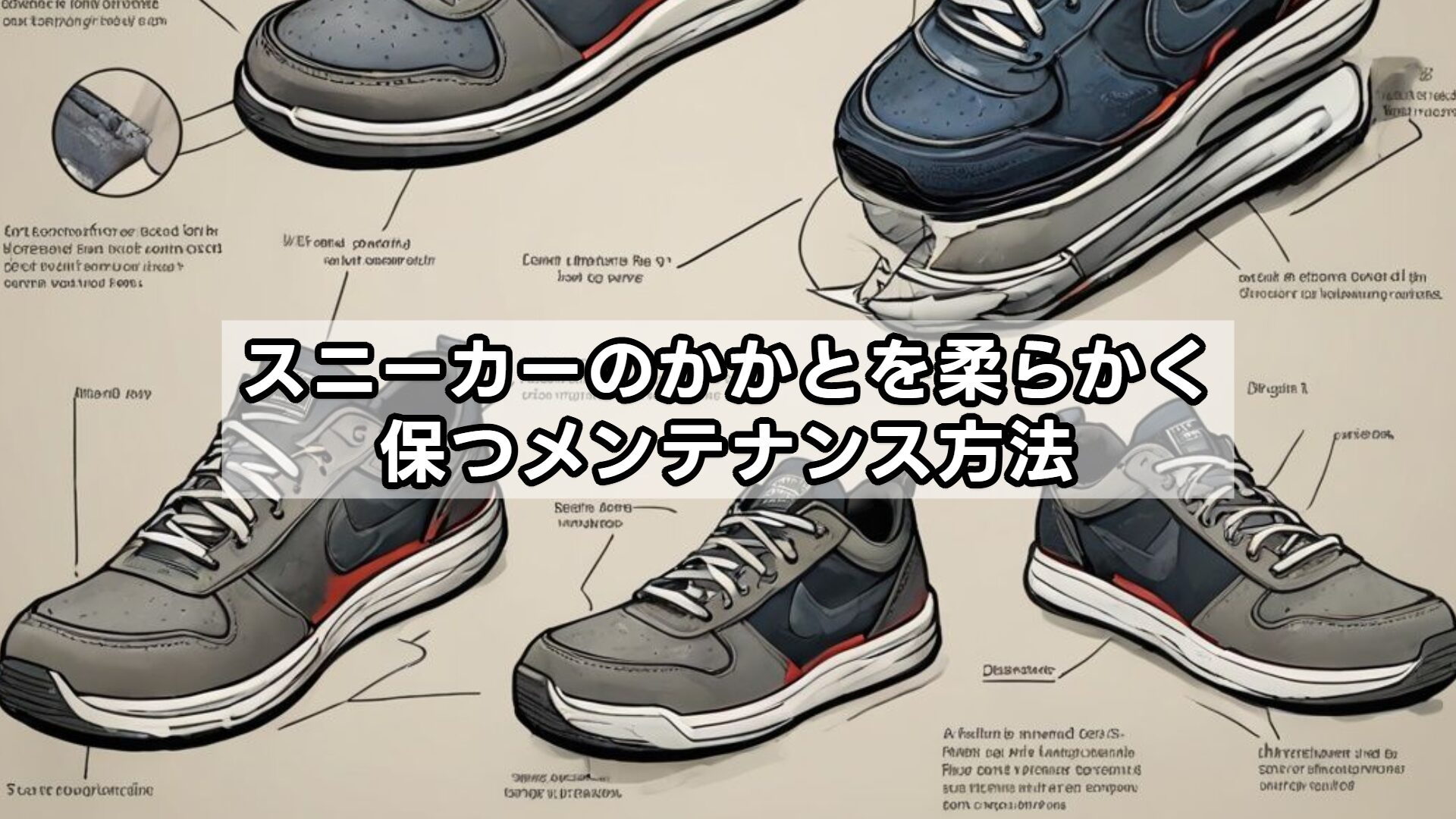 スニーカーのかかとを柔らかく保つメンテナンス方法