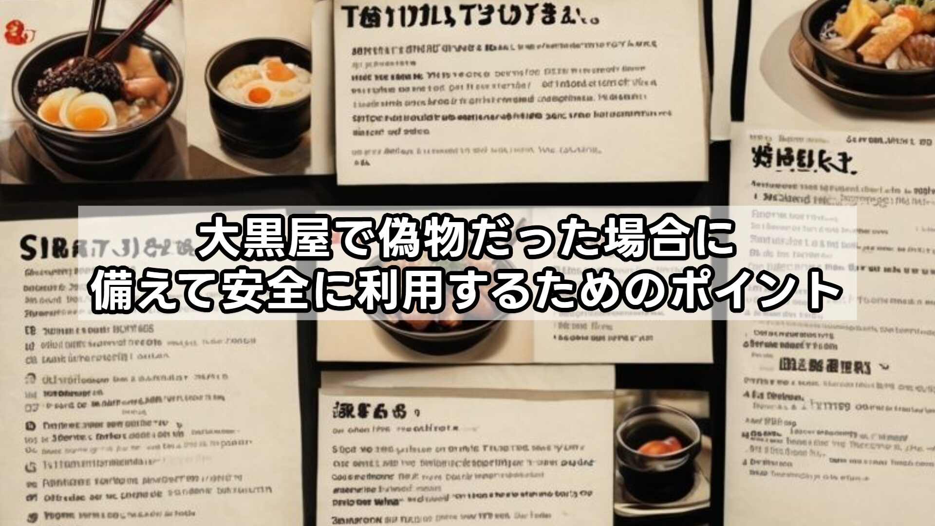 大黒屋で偽物だった場合に備えて安全に利用するためのポイント