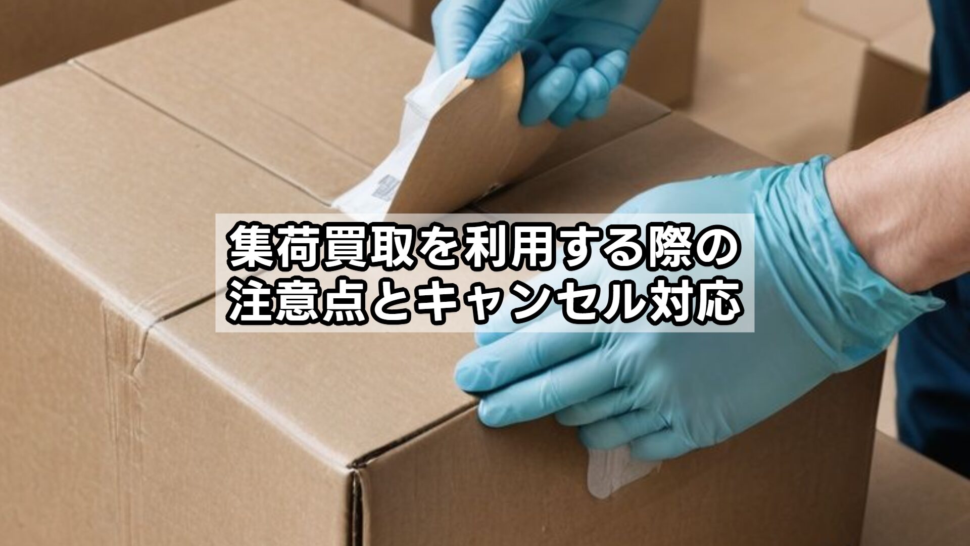 集荷買取を利用する際の注意点とキャンセル対応