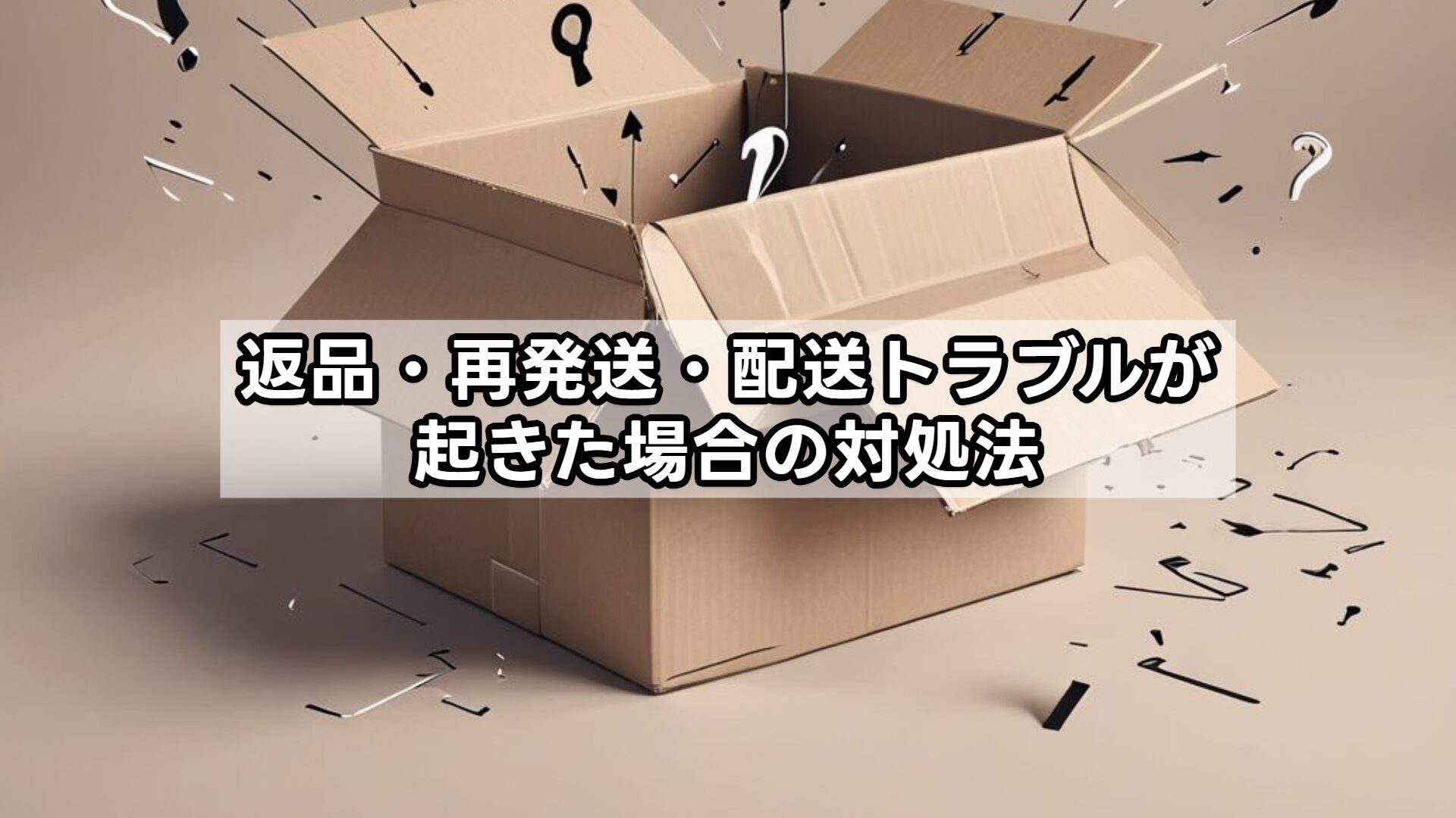 返品・再発送・配送トラブルが起きた場合の対処法