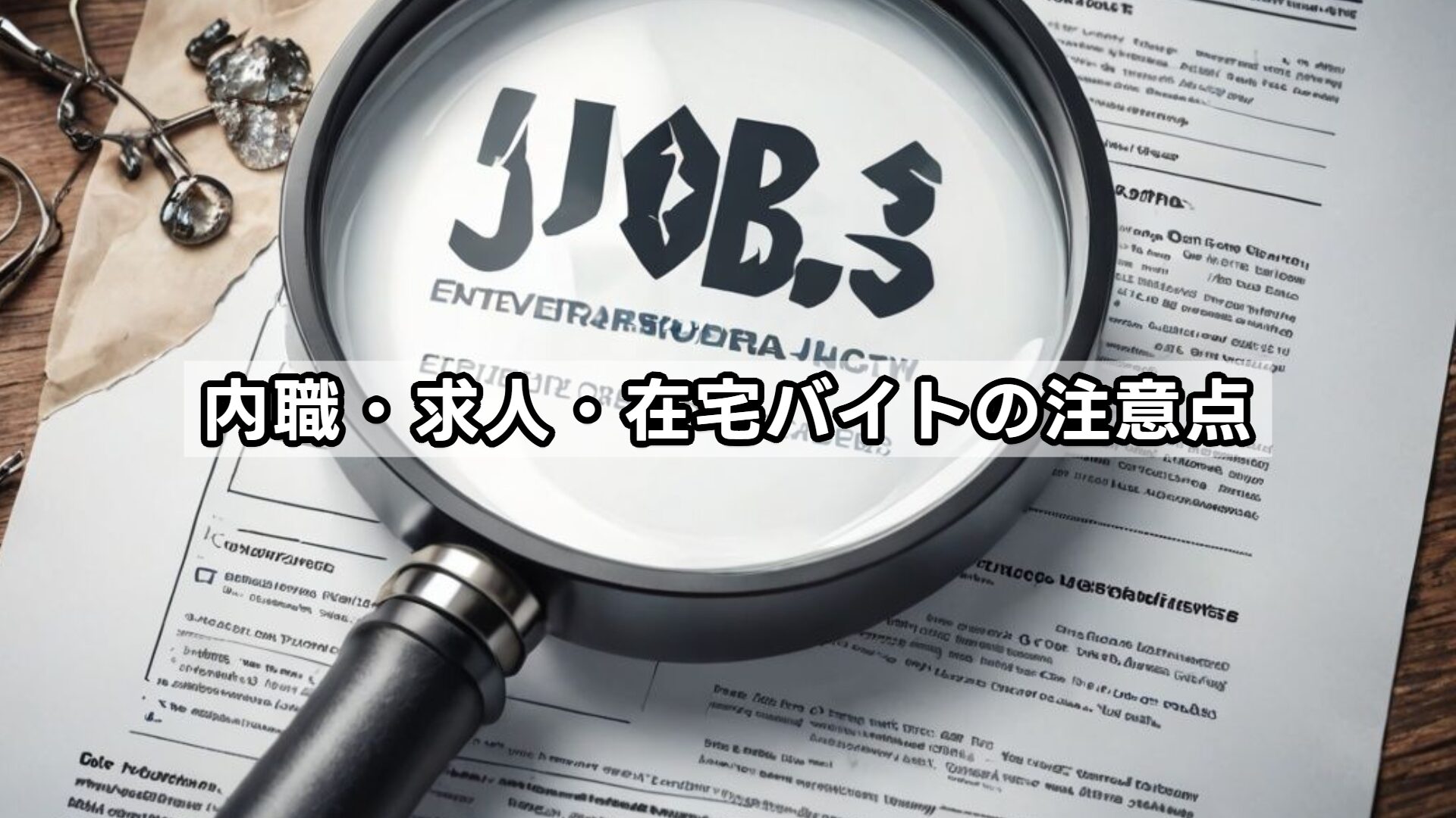 内職・求人・在宅バイトの注意点