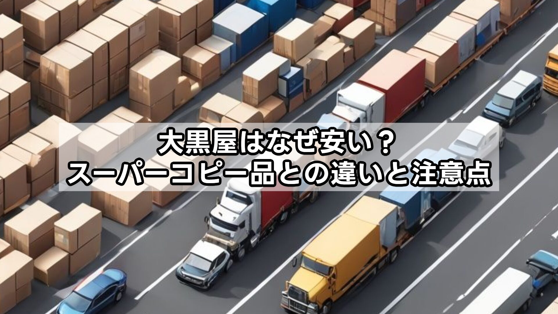 大黒屋はなぜ安い？スーパーコピー品との違いと注意点