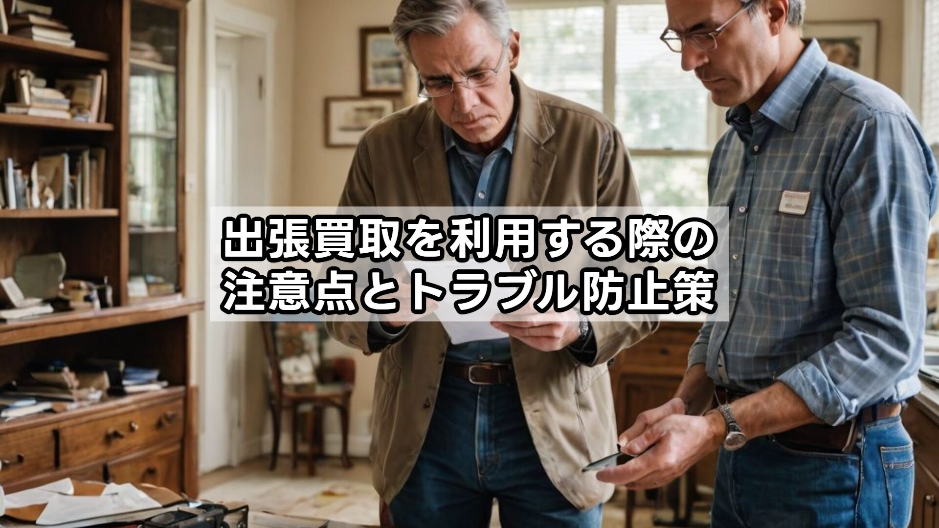出張買取を利用する際の注意点とトラブル防止策