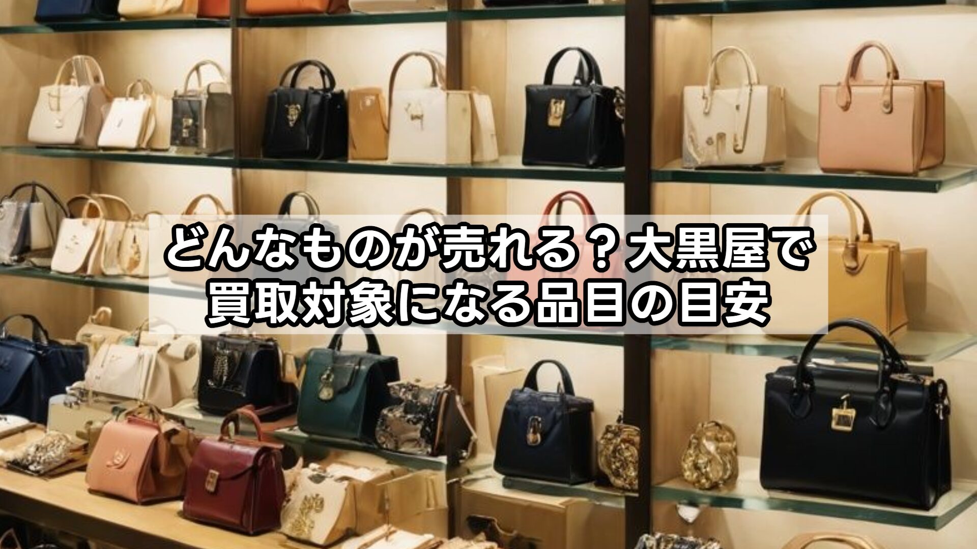 どんなものが売れる？大黒屋で買取対象になる品目の目安