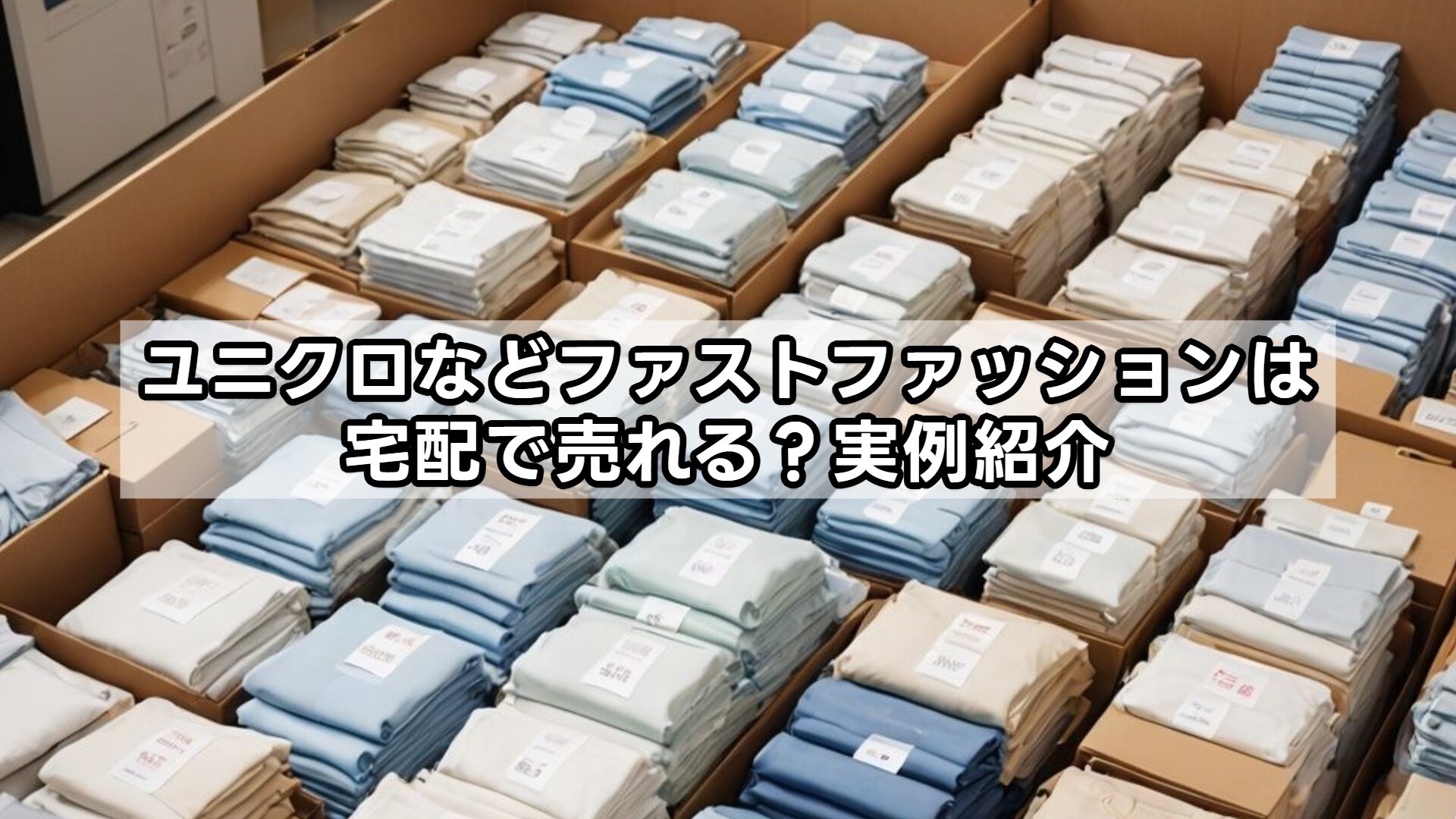 ユニクロなどファストファッションは宅配で売れる?実例紹介