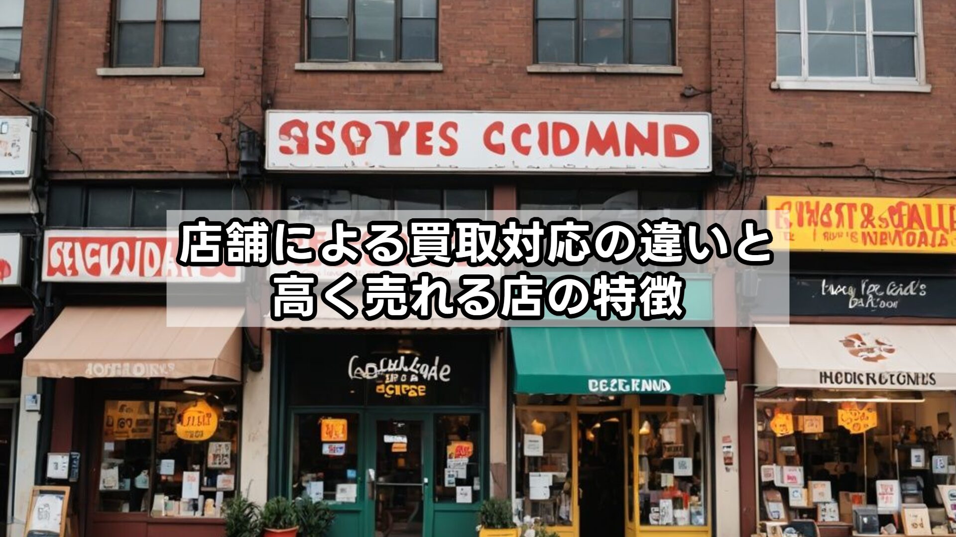 店舗による買取対応の違いと高く売れる店の特徴