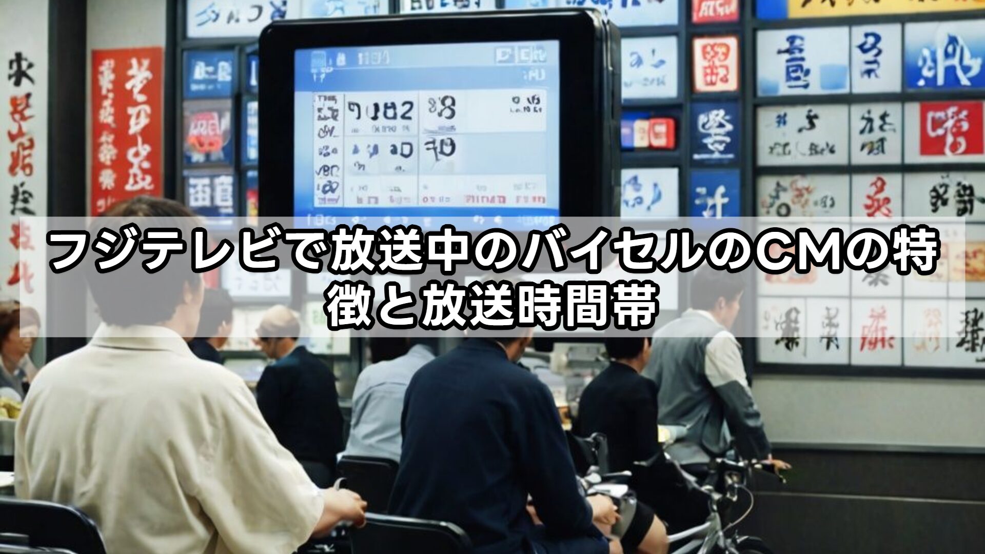 フジテレビで放送中のバイセルのCMの特徴と放送時間帯