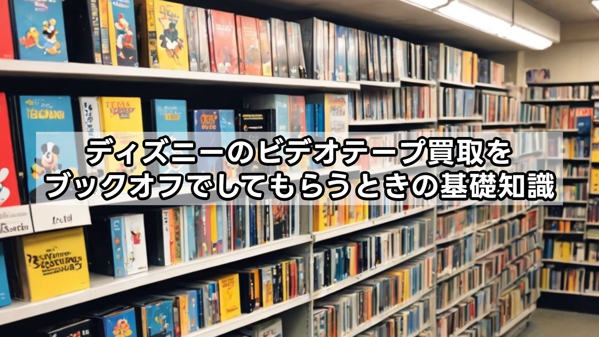 ディズニーのビデオテープ買取をブックオフでしてもらうときの基礎知識