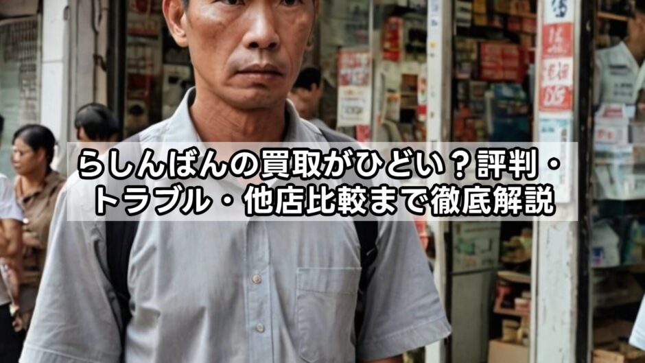 らしんばんの買取がひどい？評判・トラブル・他店比較まで徹底解説
