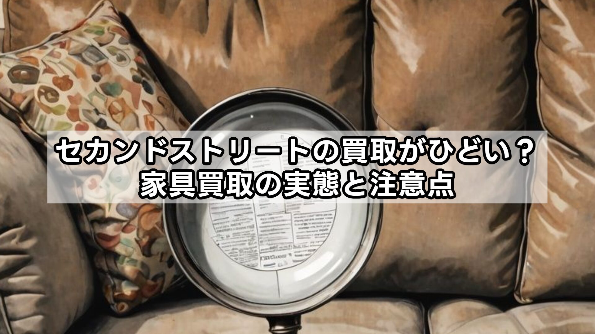 セカンドストリートの買取がひどい？家具買取の実態と注意点