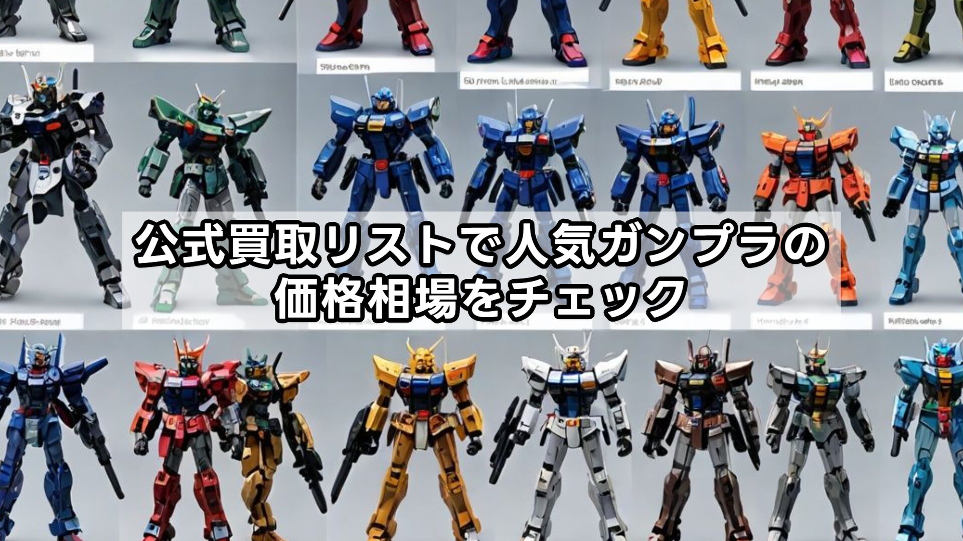 公式買取リストで人気ガンプラの価格相場をチェック
