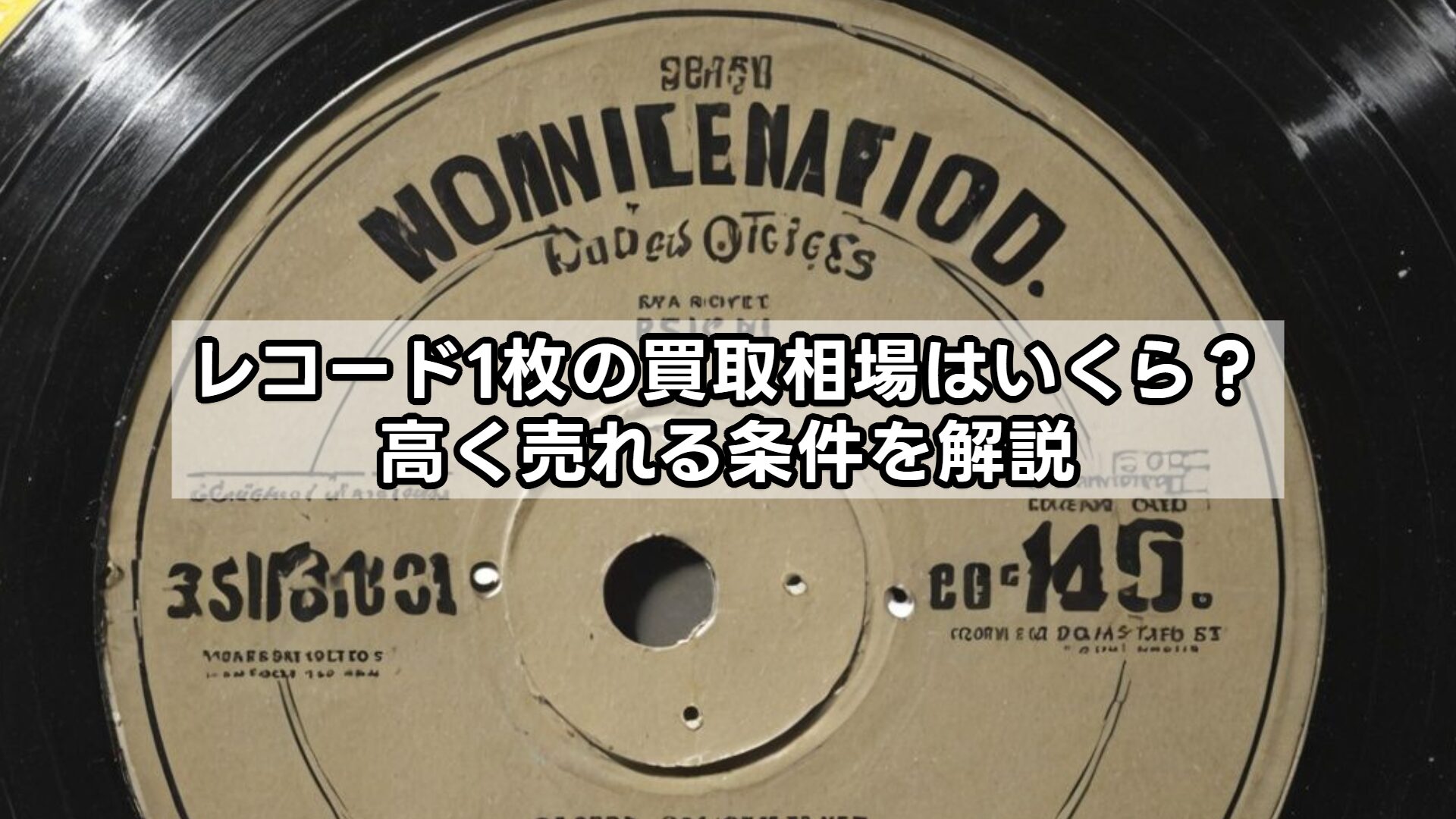 レコード1枚の買取相場はいくら？高く売れる条件を解説