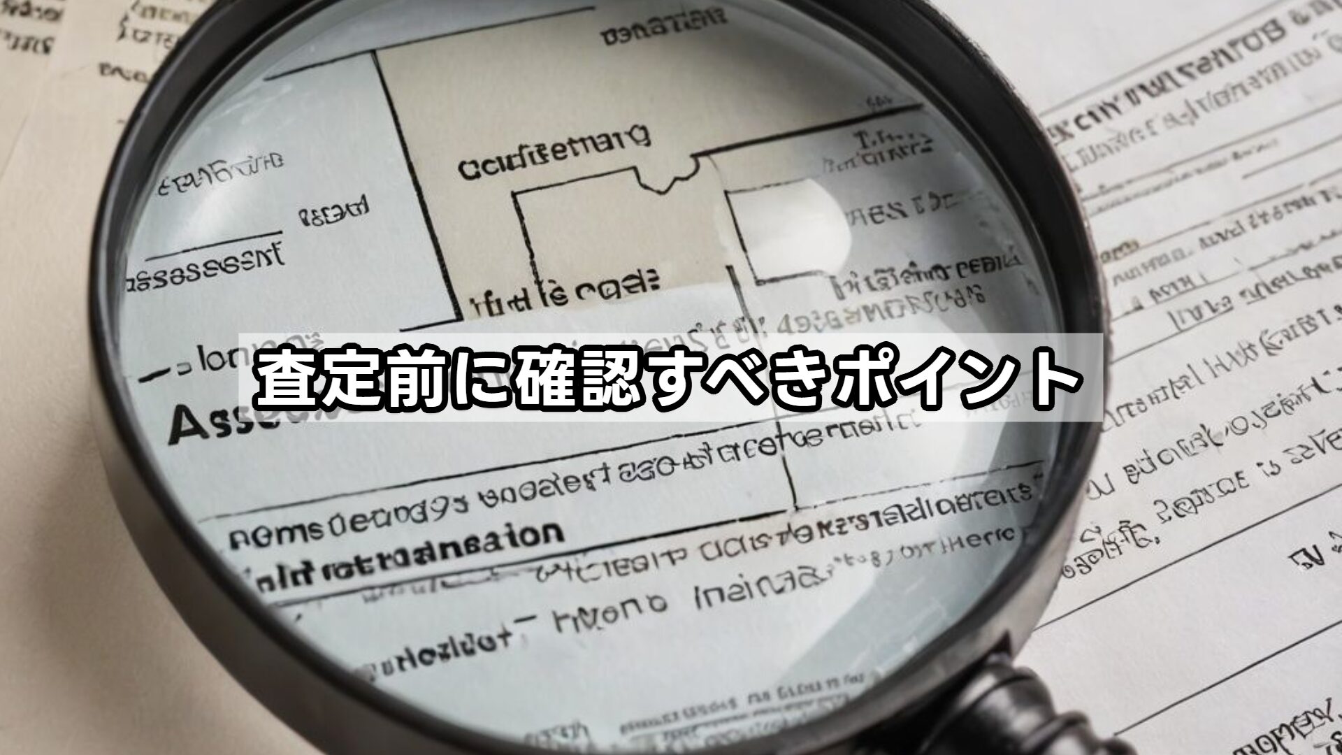 査定前に確認すべきポイント