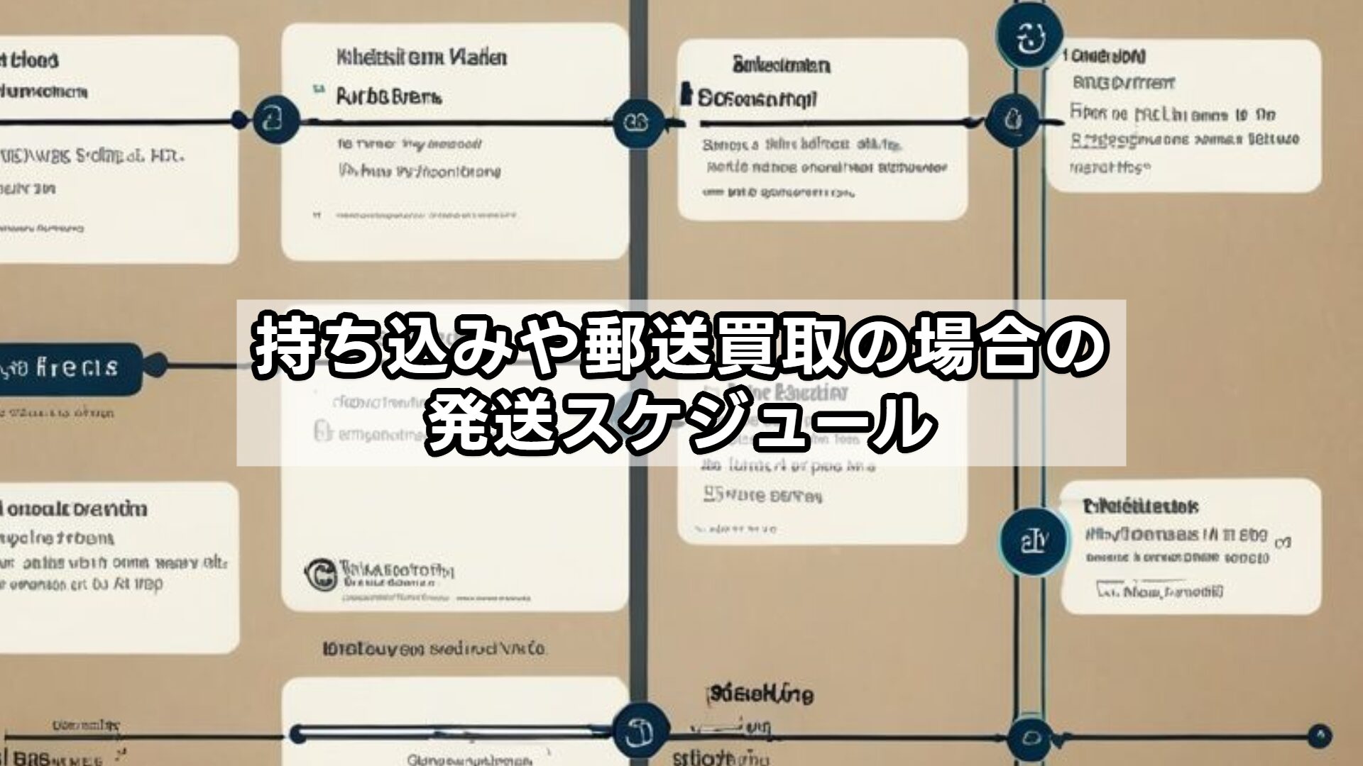 持ち込みや郵送買取の場合の発送スケジュール