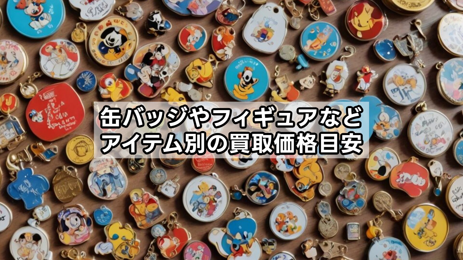 缶バッジやフィギュアなどアイテム別の買取価格目安