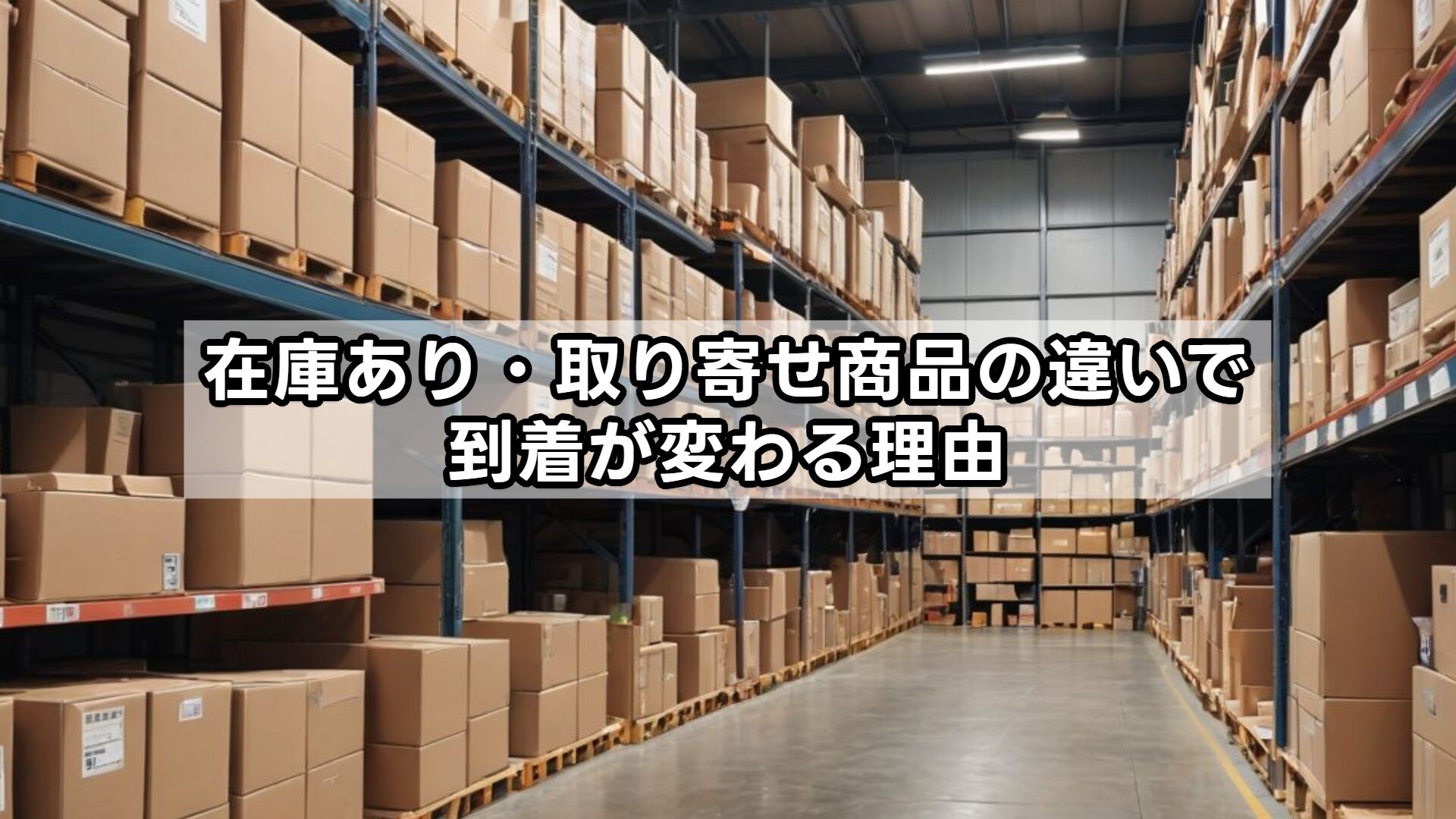 在庫あり・取り寄せ商品の違いで到着が変わる理由