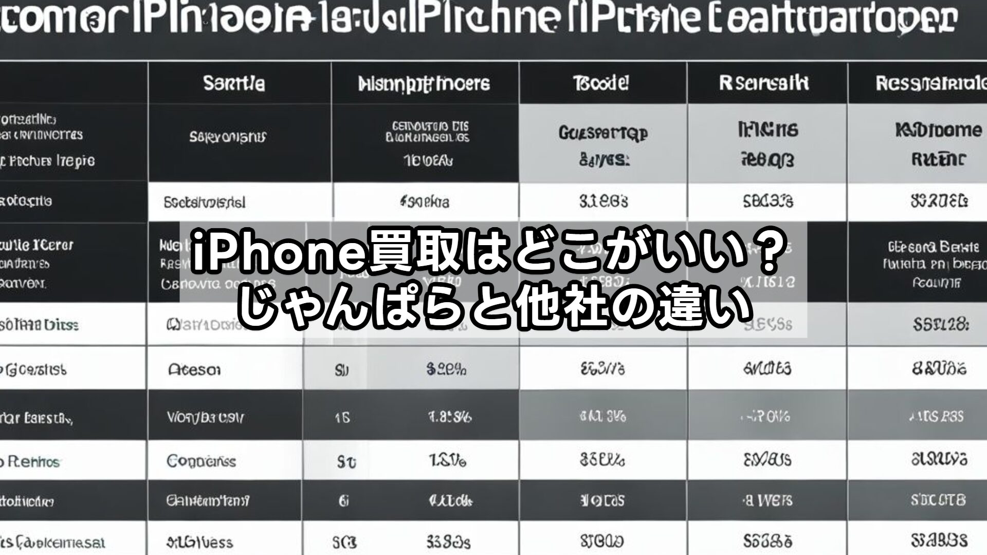 iPhone買取はどこがいい？じゃんぱらと他社の違い