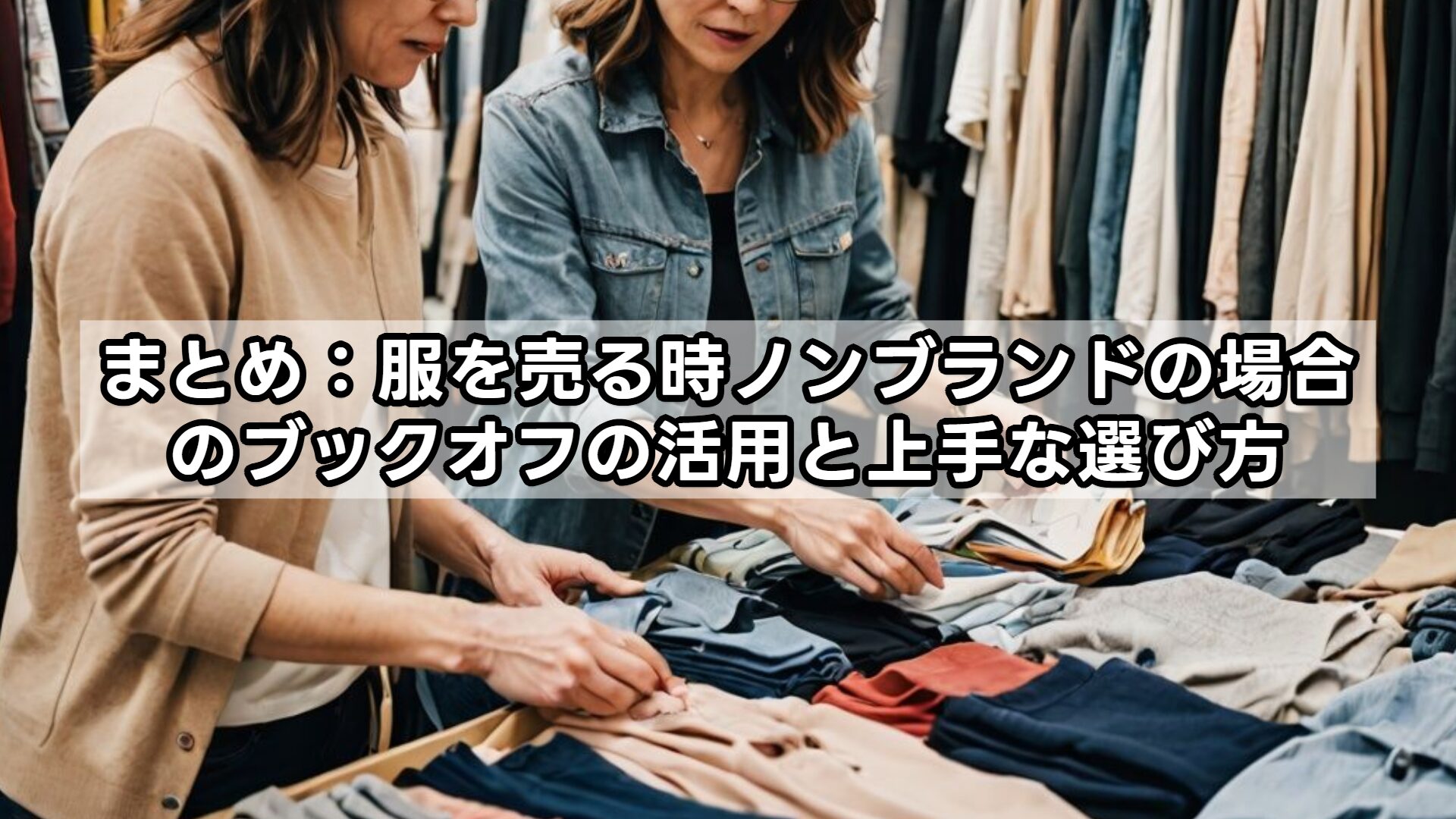 まとめ：服を売る時ノンブランドの場合のブックオフの活用と上手な選び方