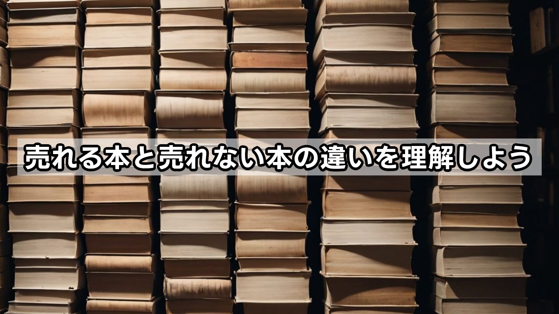 売れる本と売れない本の違いを理解しよう