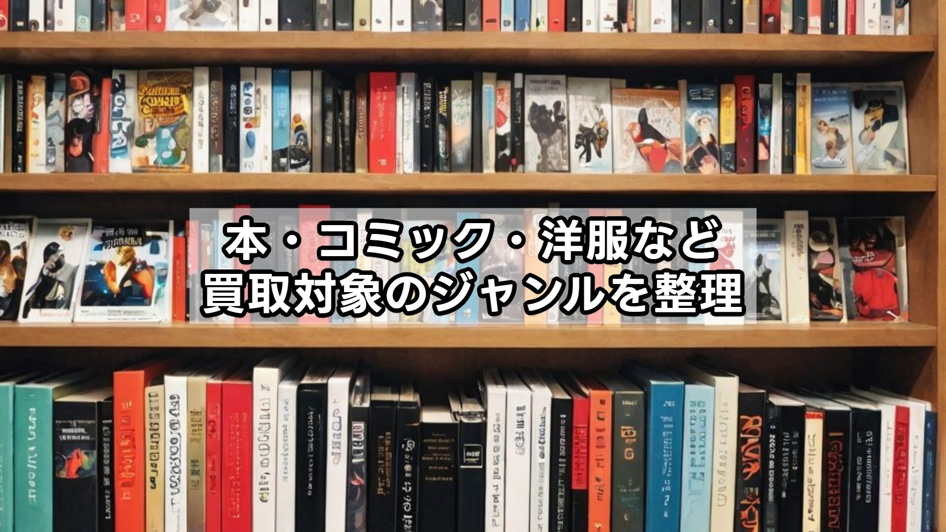本・コミック・洋服など買取対象のジャンルを整理
