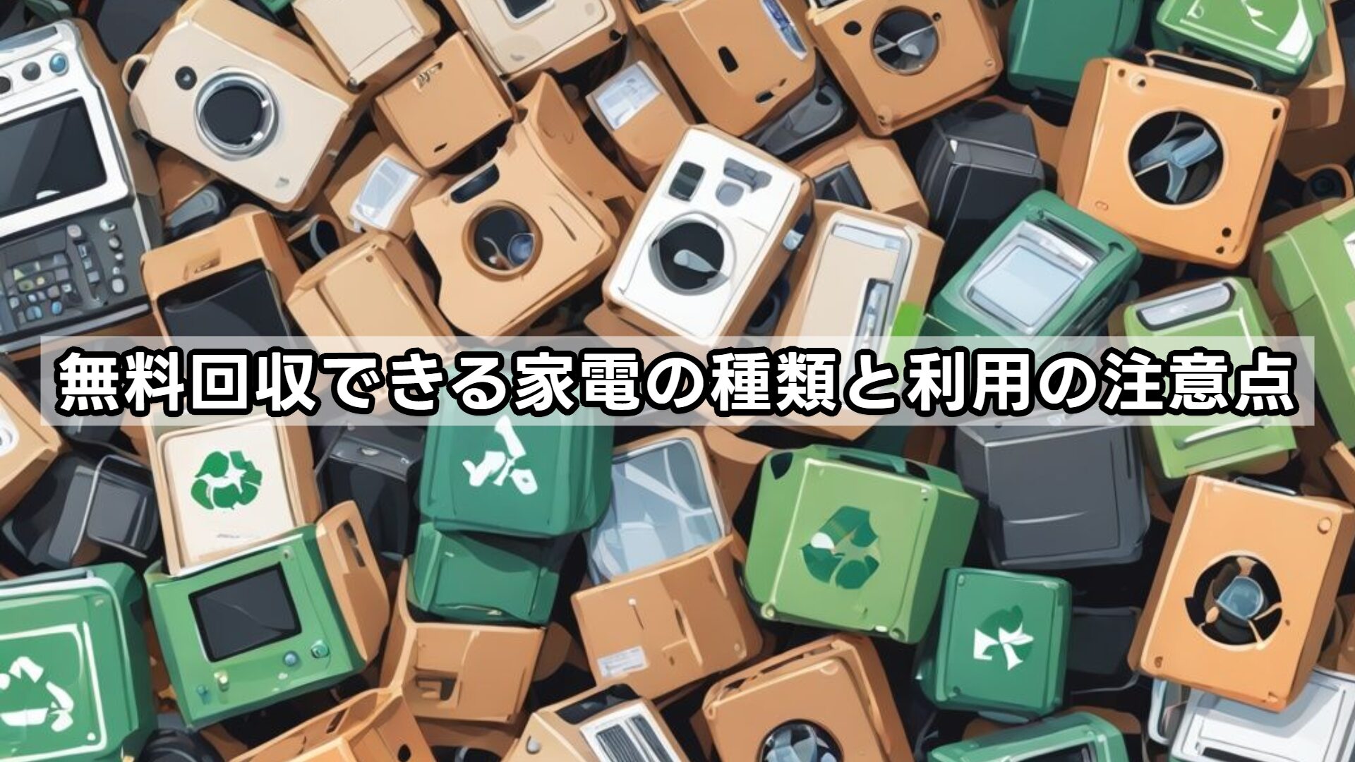 無料回収できる家電の種類と利用の注意点