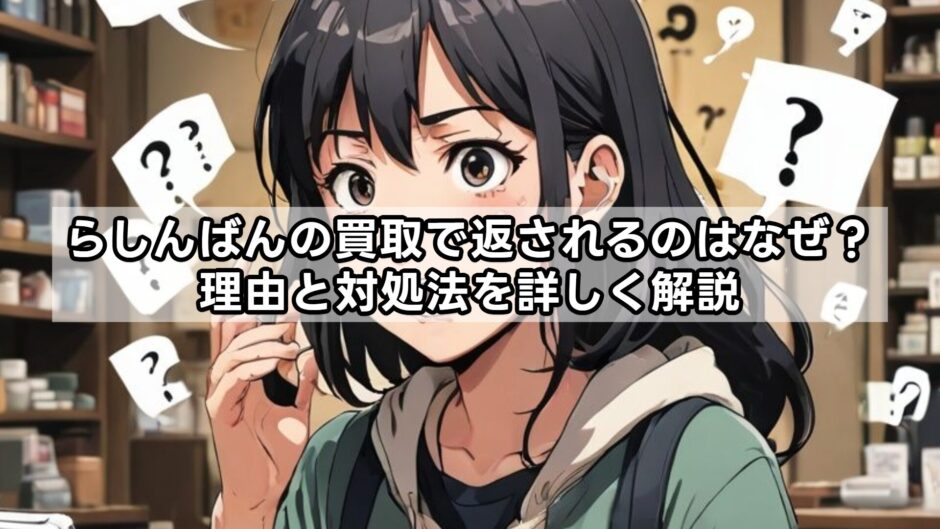 らしんばんの買取で返されるのはなぜ？理由と対処法を詳しく解説