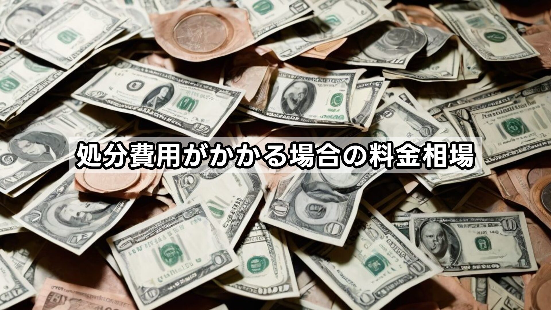 処分費用がかかる場合の料金相場