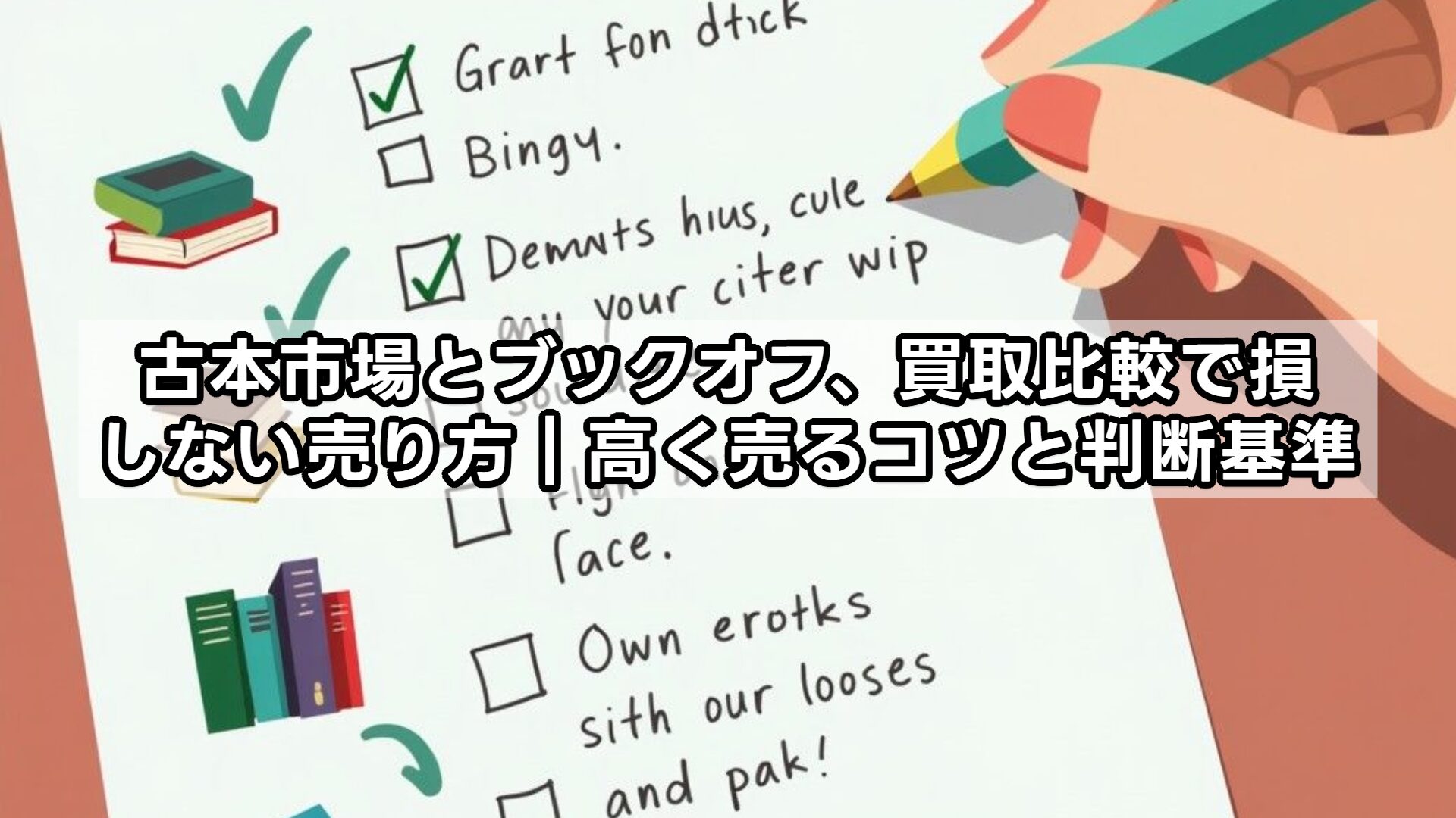 古本市場とブックオフ、買取比較で損しない売り方|高く売るコツと判断基準
