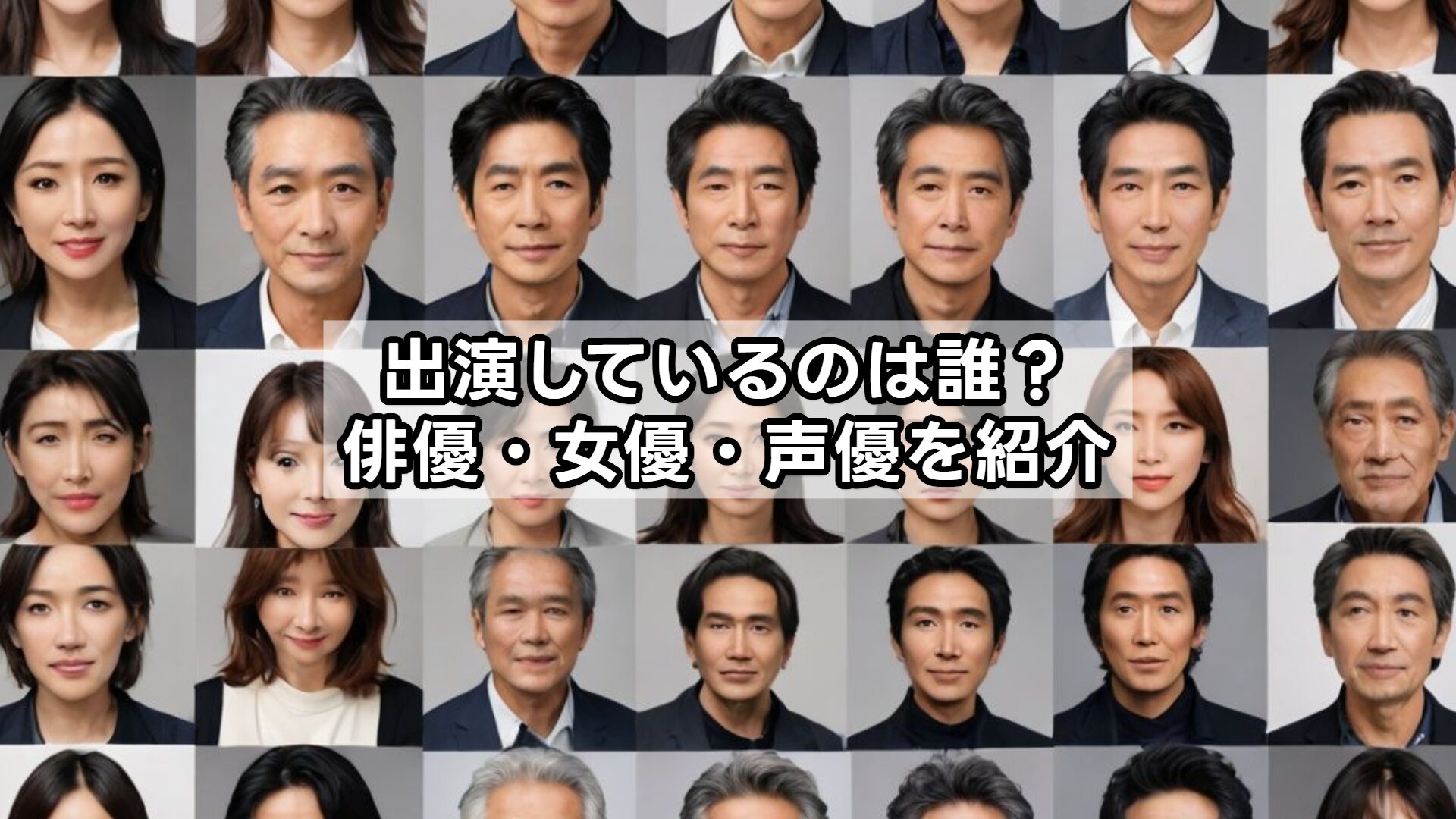 出演しているのは誰?俳優・女優・声優を紹介