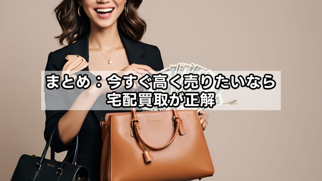まとめ:今すぐ高く売りたいなら宅配買取が正解