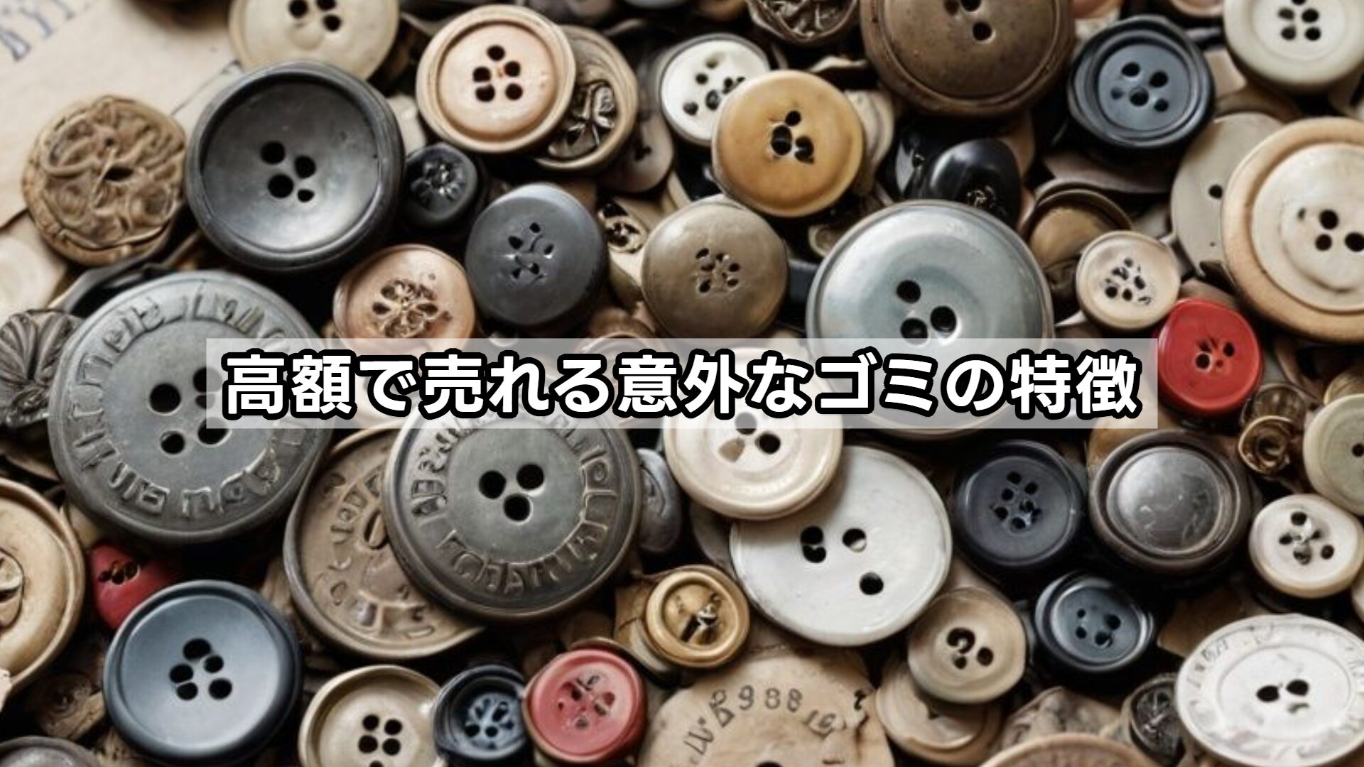 高額で売れる意外なゴミの特徴