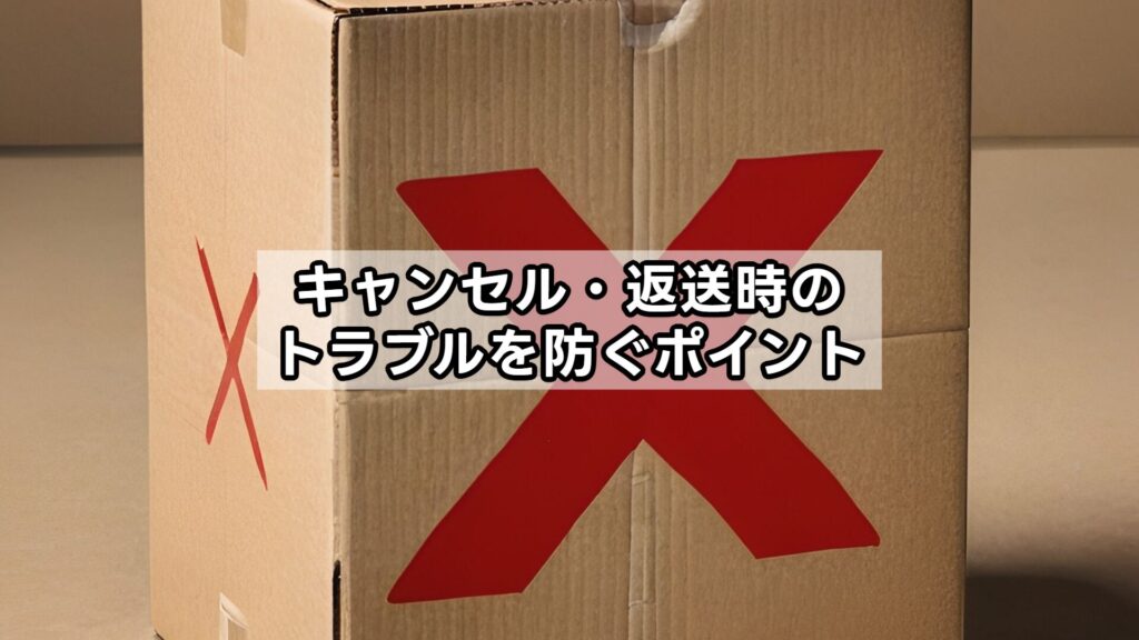 キャンセル・返送時のトラブルを防ぐポイント