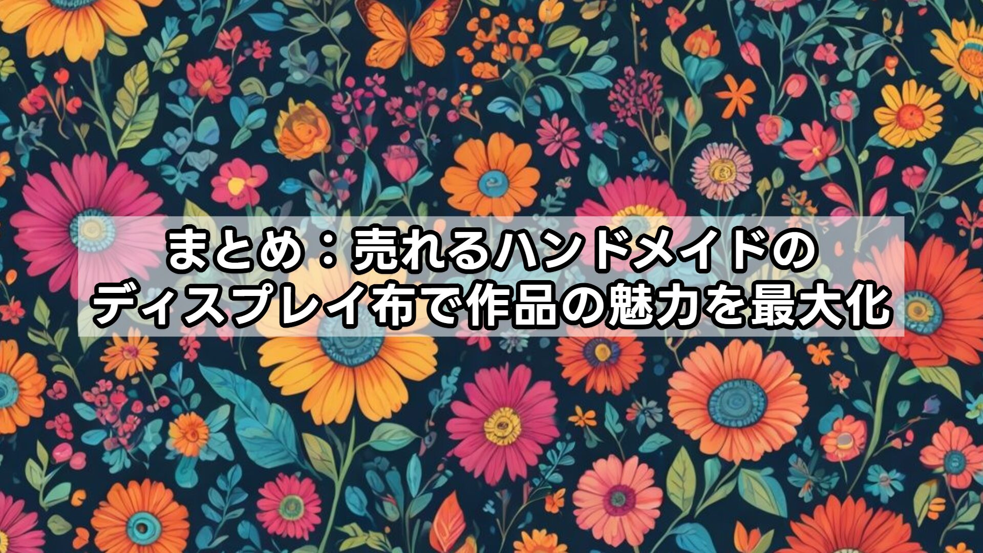 まとめ:売れるハンドメイドのディスプレイ布で作品の魅力を最大化