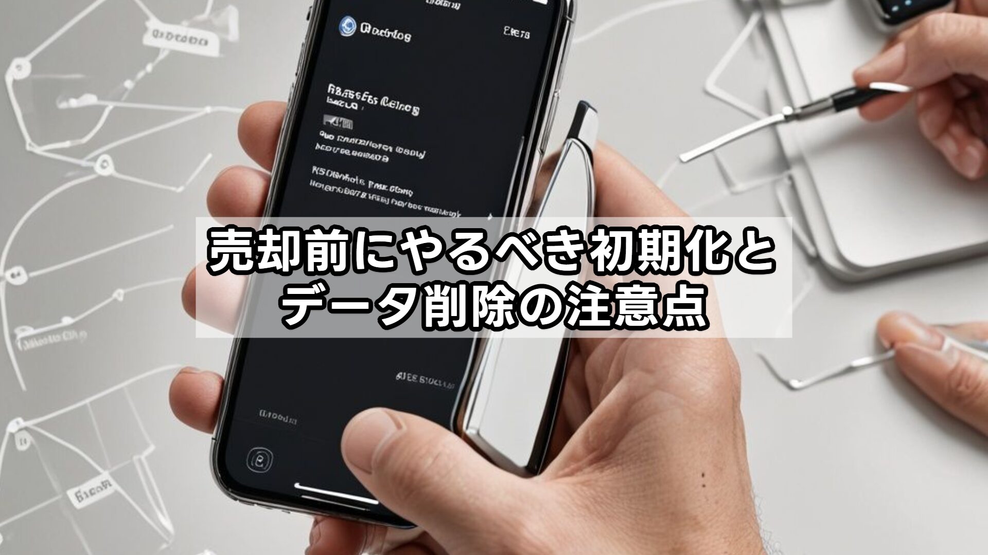 売却前にやるべき初期化とデータ削除の注意点