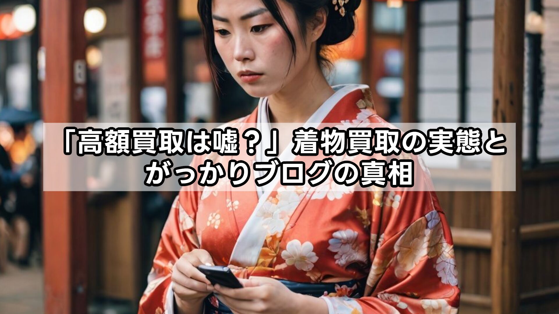 「高額買取は嘘?」着物買取の実態とがっかりブログの真相