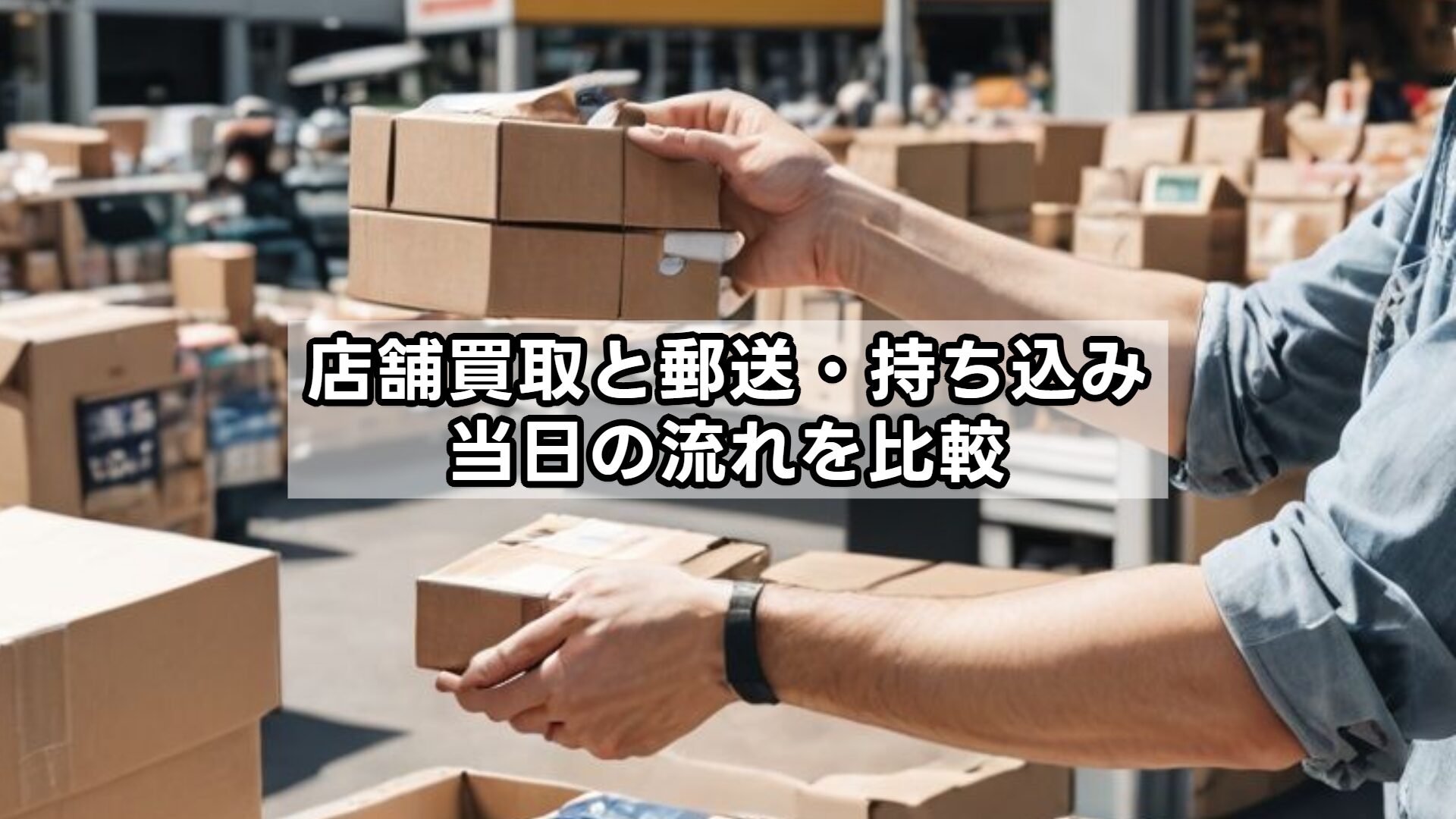 店舗買取と郵送・持ち込み当日の流れを比較