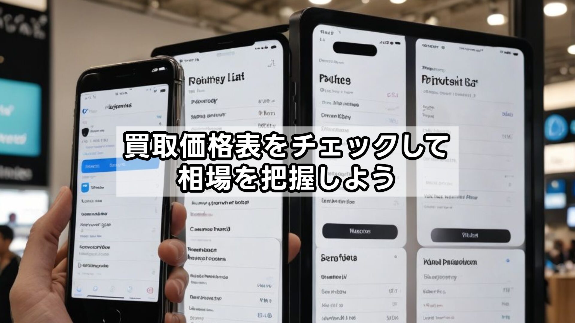買取価格表をチェックして相場を把握しよう
