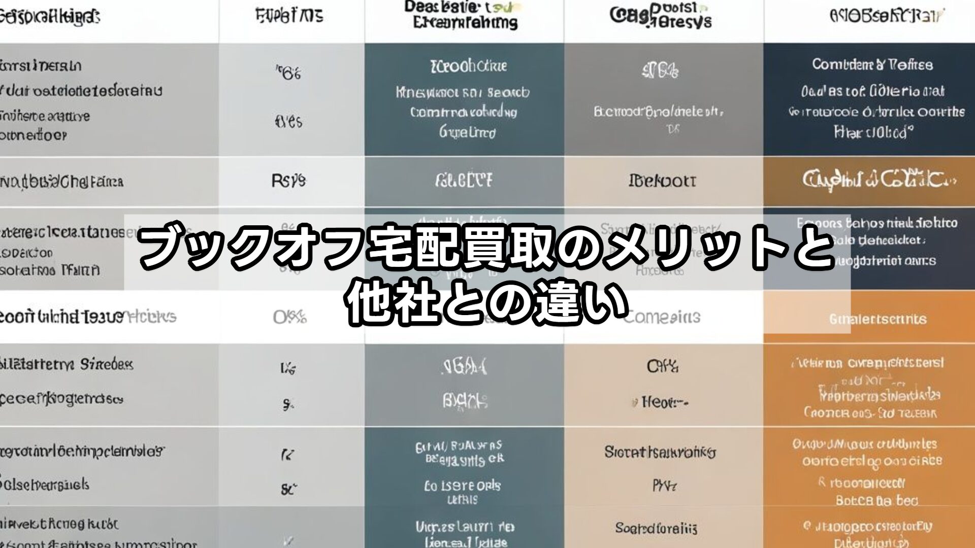 ブックオフ宅配買取のメリットと他社との違い