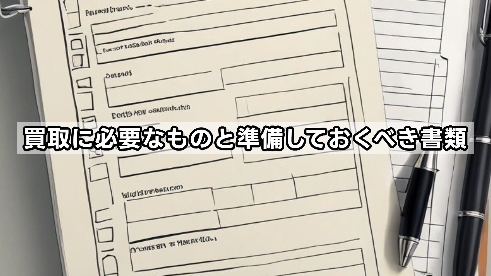 買取に必要なものと準備しておくべき書類